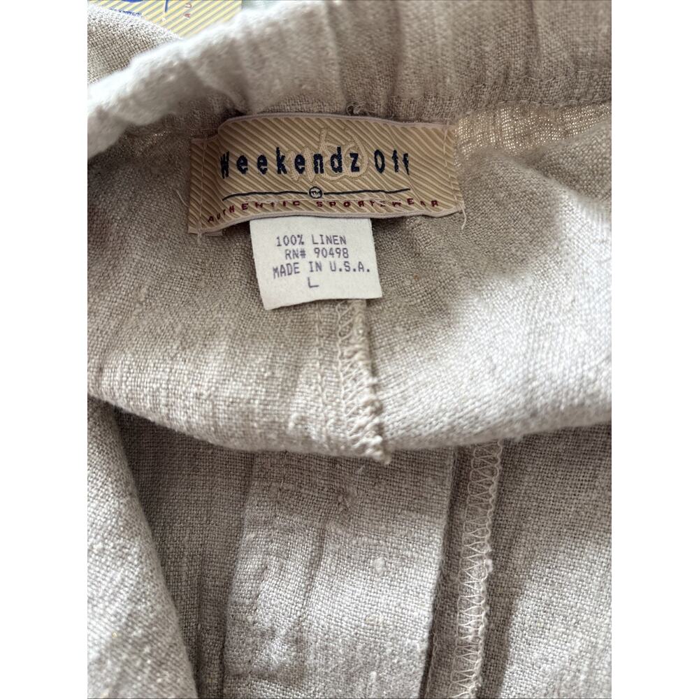 100% Linen Women's Pants Made In USA Coastal Grandmother Resort Wear Boho | L - Picture 7 of 10